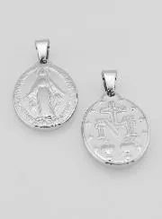 Miraculous Medal in Stainless Steel 22mm - Prayer in French