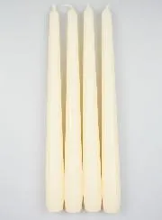 Set 4 Cylindrical Candles Ivory - 25cm