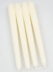 Set 4 Cylindrical Candles Ivory - 25cm
