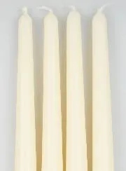 Set 4 Cylindrical Candles Ivory - 25cm