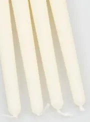 Set 4 Cylindrical Candles Ivory - 25cm