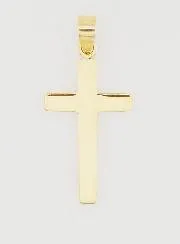 Flat Cross Pendant 9ct Gold - 20mm