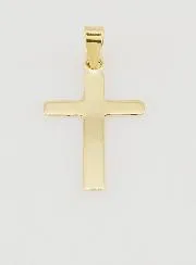Flat Cross Pendant 9ct Gold - 20mm