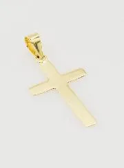 Flat Cross Pendant 9ct Gold - 20mm