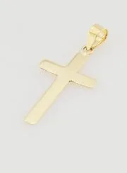 Flat Cross Pendant 9ct Gold - 20mm