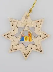 Hanging Christmas Decoration Nativity Scene - Star