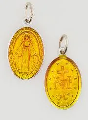 Orange Miraculous Medal - 18mm