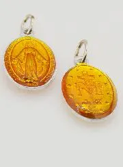 Orange Miraculous Medal - 18mm