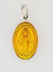 Orange Miraculous Medal - 18mm
