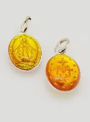 Orange Miraculous Medal - 14mm