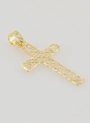 Openwork Cross Pendant 9ct Gold - 25mm