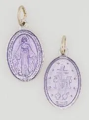 Purple Miraculous Medal - 18mm