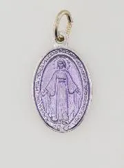 Purple Miraculous Medal - 18mm