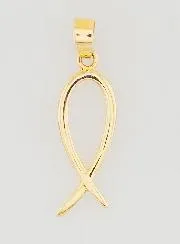 Ichtus Fish Pendant 375 Gold - 18mm