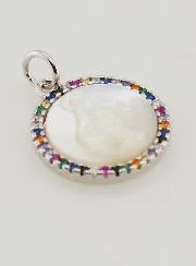 Miraculous Virgin Mary Medal in Mother-of-Pearl - 15mm