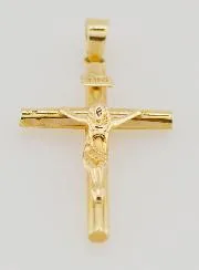 Christ Cross Pendant 9ct Gold - 25mm