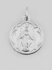 Miraculous Virgin Mary Medal in Aluminium - 15mm