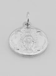 Miraculous Virgin Mary Medal in Aluminium - 15mm