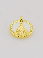 Miraculous Virgin Mary Medal in Mother-of-Pearl - 15mm