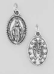 Miraculous Medal with Ridged Edge - 17mm