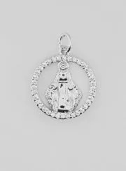 Miraculous Virgin Mary Medal in Mother-of-Pearl - 15mm