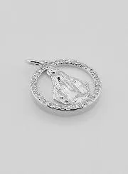 Miraculous Virgin Mary Medal in Mother-of-Pearl - 15mm