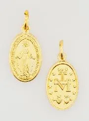 Miraculous Medal in Golden Aluminium - 19mm