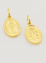 Miraculous Medal in Golden Aluminium - 19mm