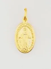 Miraculous Medal in Golden Aluminium - 19mm