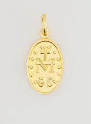 Miraculous Medal in Golden Aluminium - 19mm