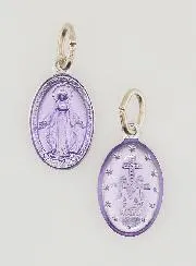 Purple Miraculous Medal - 14mm