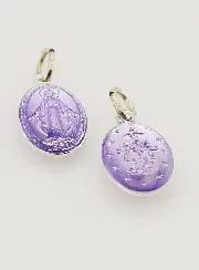 Purple Miraculous Medal - 14mm