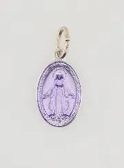 Purple Miraculous Medal - 14mm
