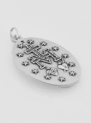 Large Miraculous Medal in Sterling Silver - 33mm