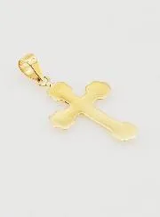 Baroque Cross Pendant 20mm - 9ct Gold