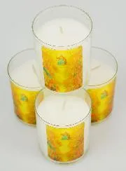 Set of 4 Votive Candles All Saints' Day
