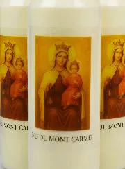 Set 3 Sanctuary Candles Our Lady of Mount Carmel