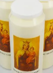 Set 3 Sanctuary Candles Our Lady of Mount Carmel