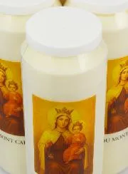 Set 6 Sanctuary Candles Our Lady of Mount Carmel