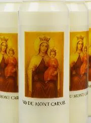 Set 10 Sanctuary Candles Our Lady of Mount Carmel