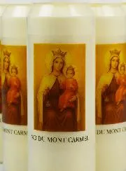 Set 20 Sanctuary Candles Our Lady of Mount Carmel