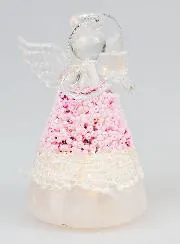 Set of 6 Light-Up Christmas Angels - 8cm
