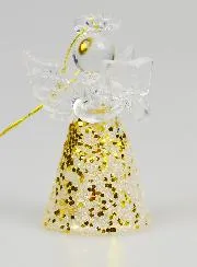 Set of 6 Hanging Angels - 4,5 cm