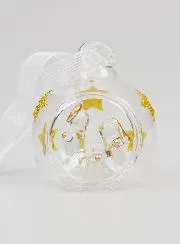 Holy Family Glass Christmas Bauble - 4cm