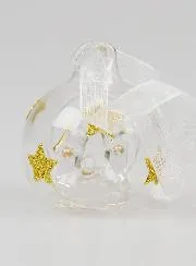 Holy Family Glass Christmas Bauble - 4cm