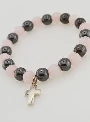 Gemstone Bracelet - Rose Quartz and Hematite