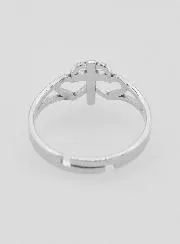 Religious Ring Cross and Hearts Adjustable