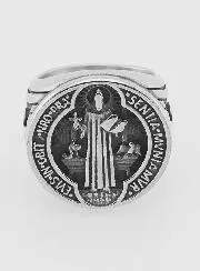 Saint Benedict Signet Ring - Size 54