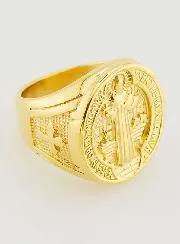 Saint Benedict Signet Ring - Size 57