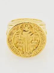 Saint Benedict Signet Ring - Size 54